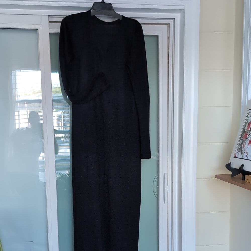Chic Navy Long Sleeve Maxi Dress Tall